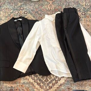 Toddler H&M tuxedo Black and White Formal Suit Set 3T